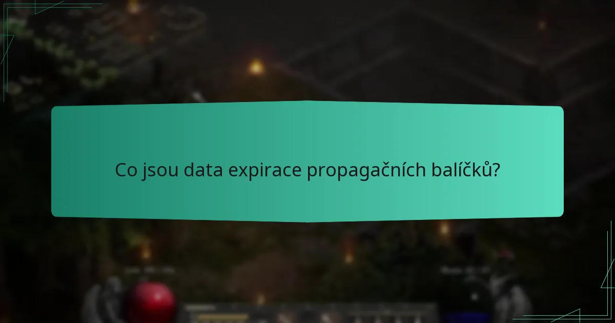 Jaké jsou podmínky služby pro propagační balíčky?