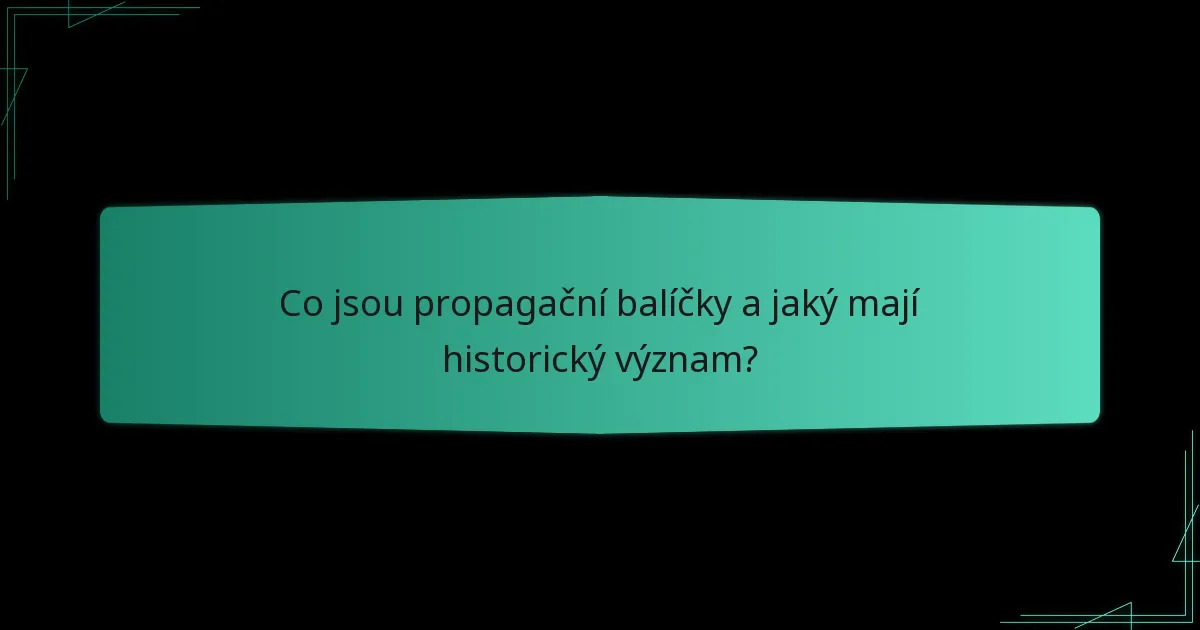 Jak se propagační balíčky v průběhu času změnily?
