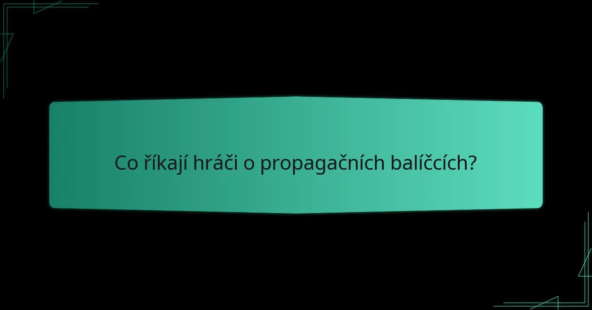 Jaká je hodnota propagačních balíčků?