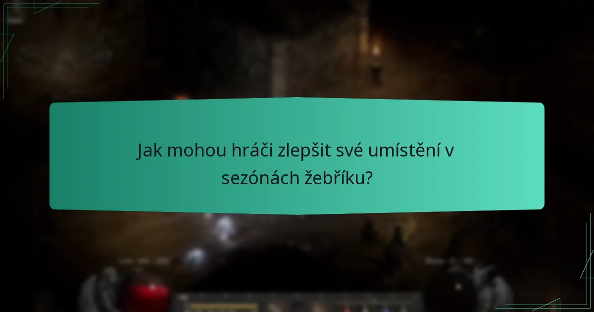 Jaké odměny jsou k dispozici za umístění v sezóně žebříku?