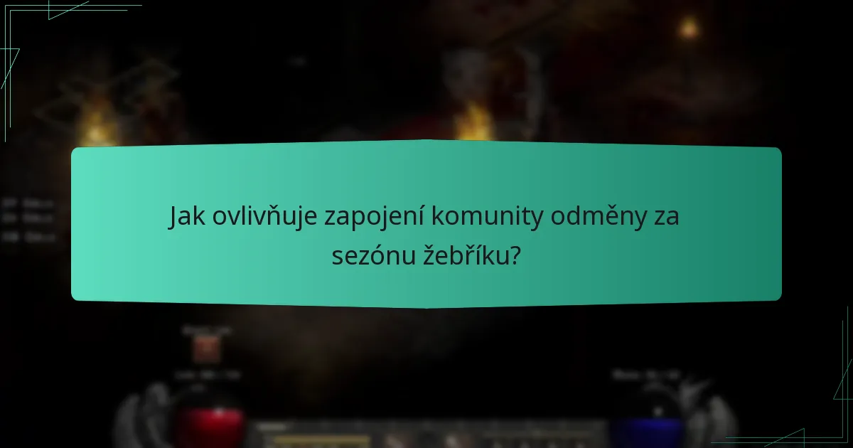 Jak ovlivňuje zapojení komunity odměny za sezónu žebříku?