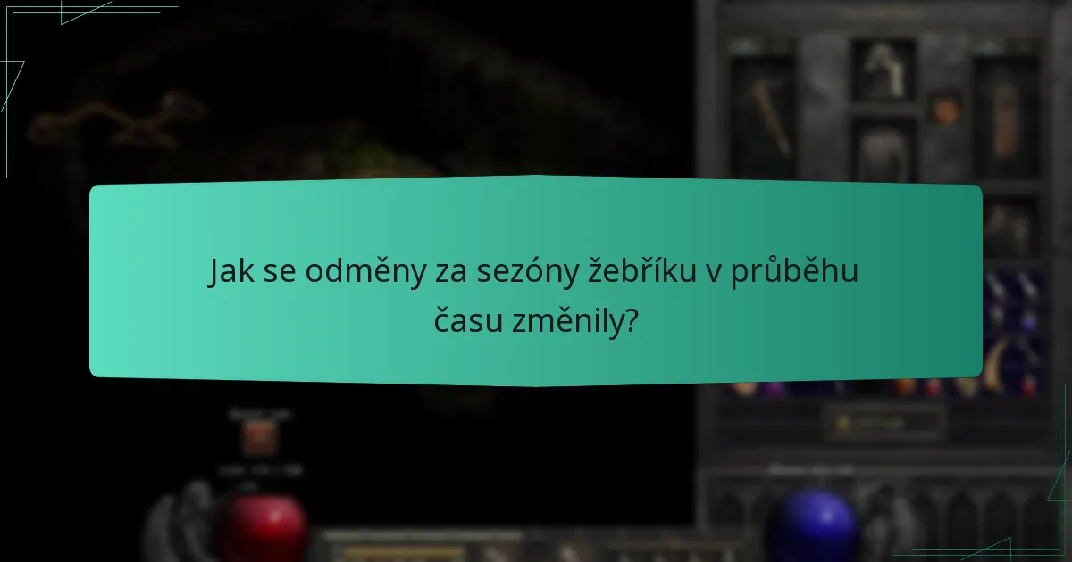 Jak se odměny za sezóny žebříku v průběhu času změnily?