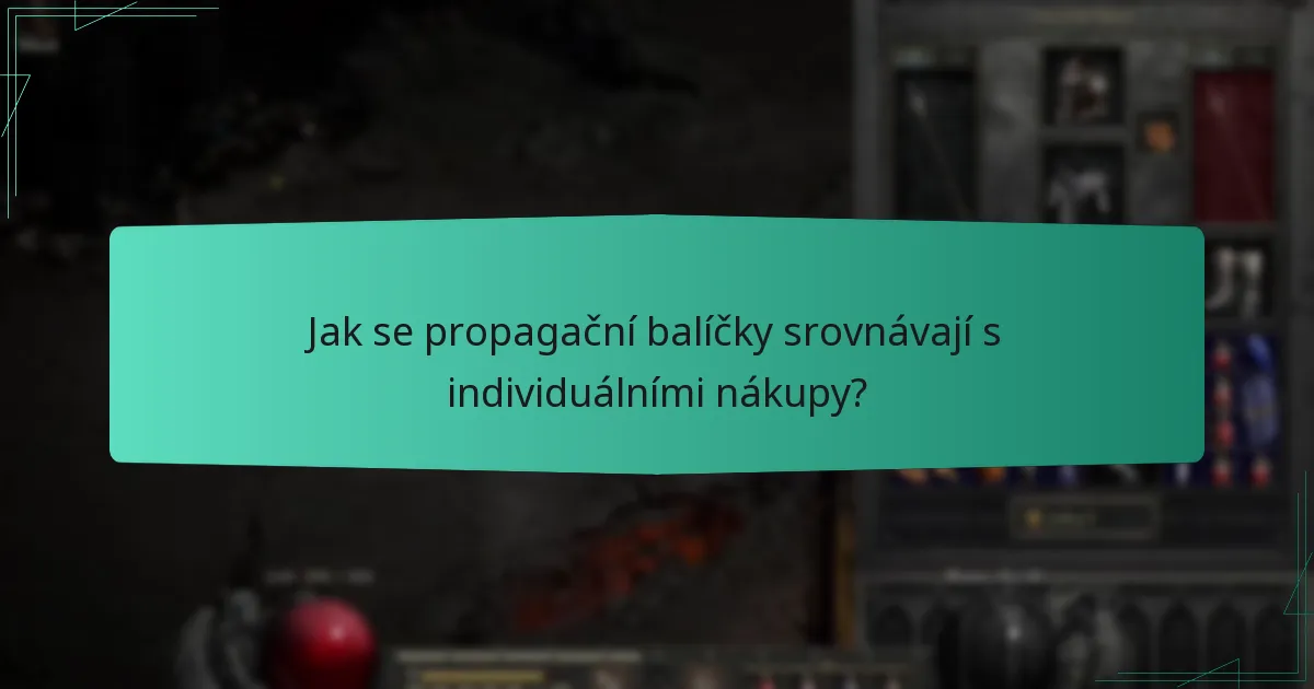 Jak se propagační balíčky srovnávají s individuálními nákupy?