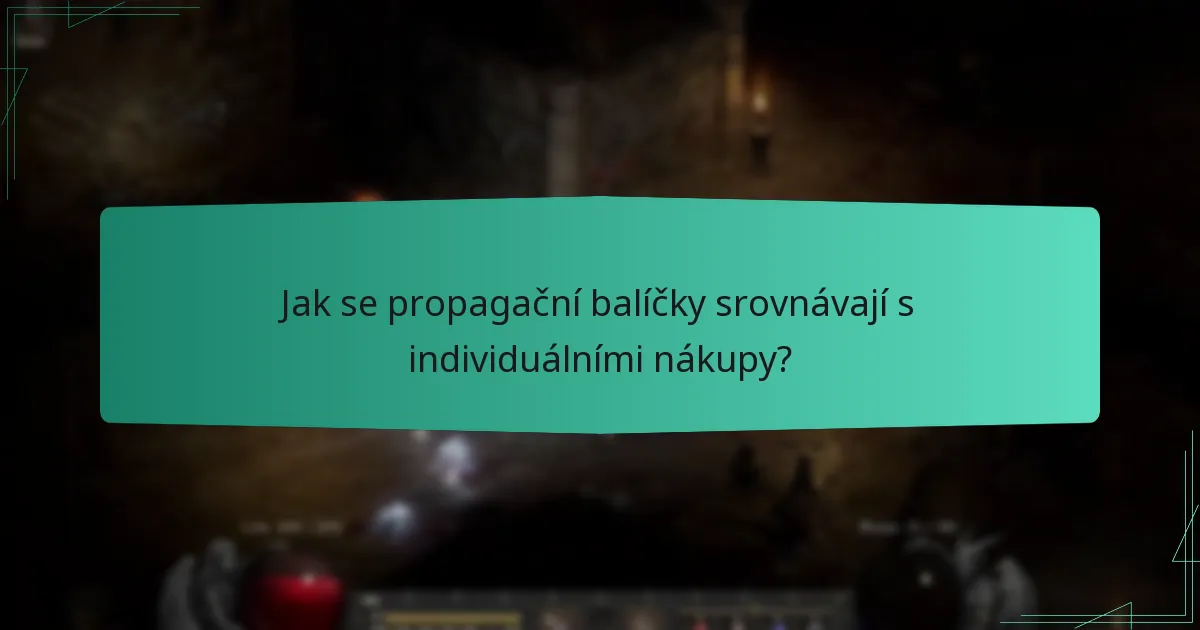 Jak se propagační balíčky srovnávají s individuálními nákupy?