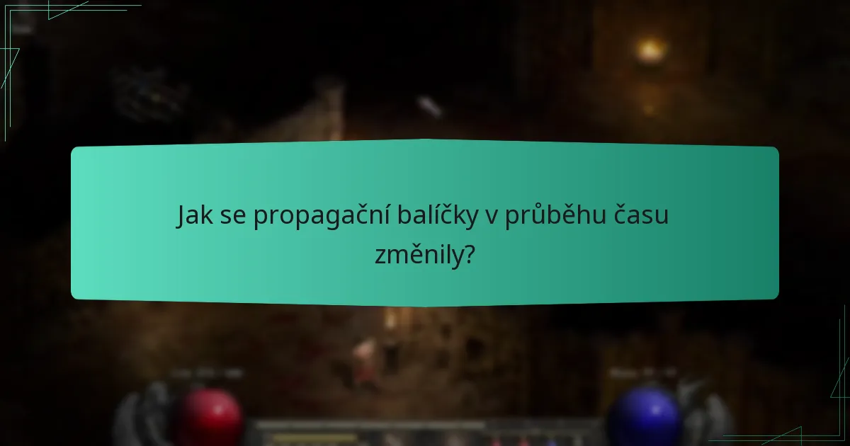 Jak se propagační balíčky v průběhu času změnily?