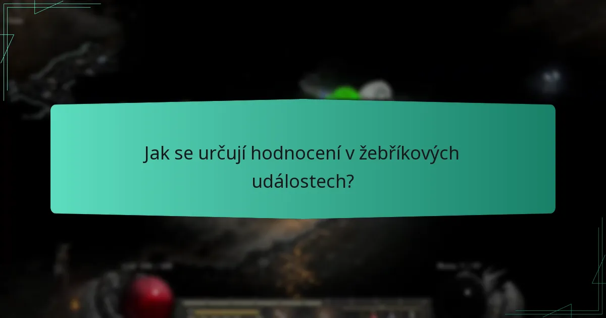 Jak se určují hodnocení v žebříkových událostech?