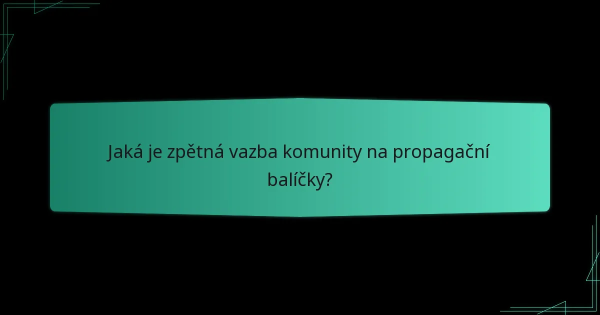 Které propagační balíčky jsou nejvíce doporučované?