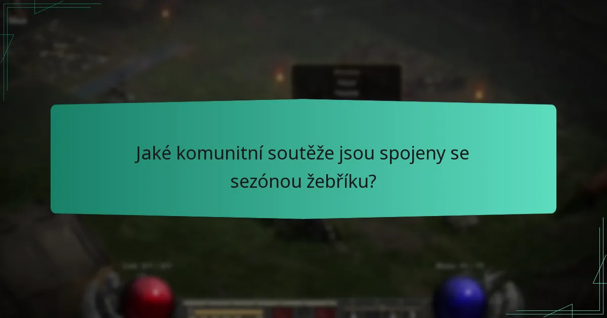 Jaké komunitní soutěže jsou spojeny se sezónou žebříku?