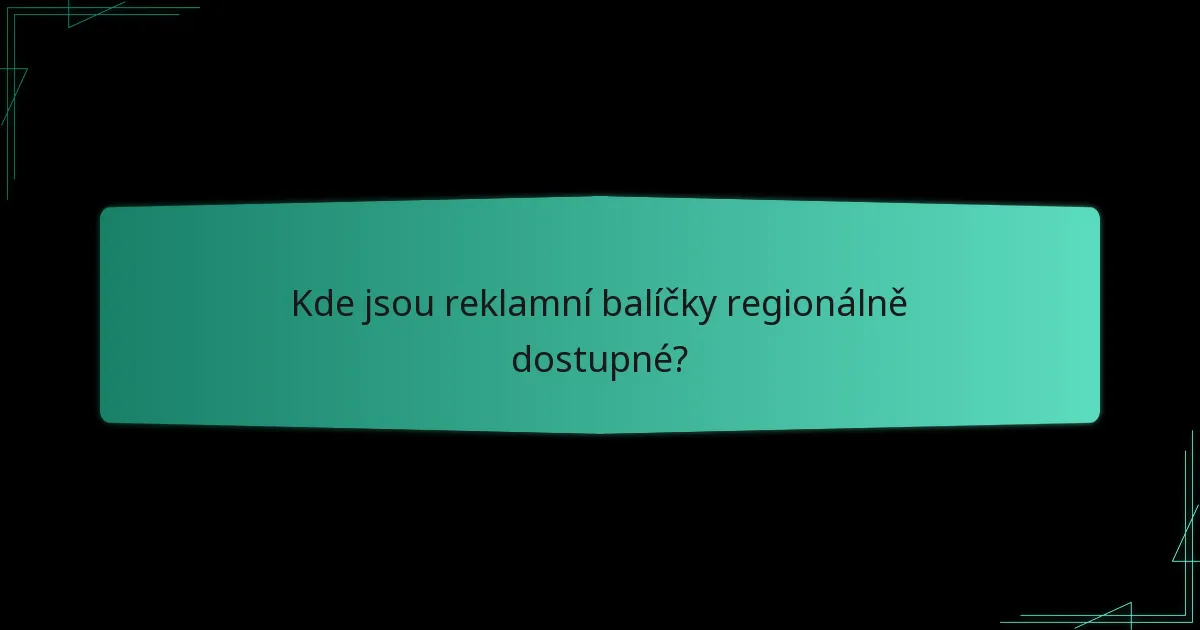 Jak získat přístup k reklamním balíčkům?
