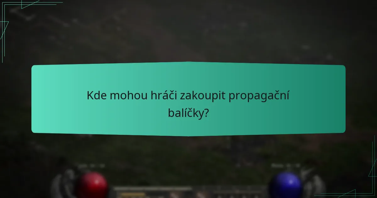 Kde mohou hráči zakoupit propagační balíčky?
