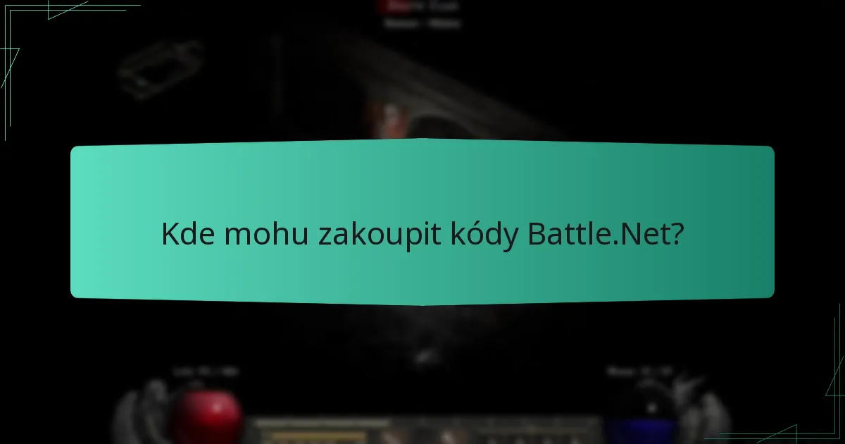 Kde mohu zakoupit kódy Battle.Net?